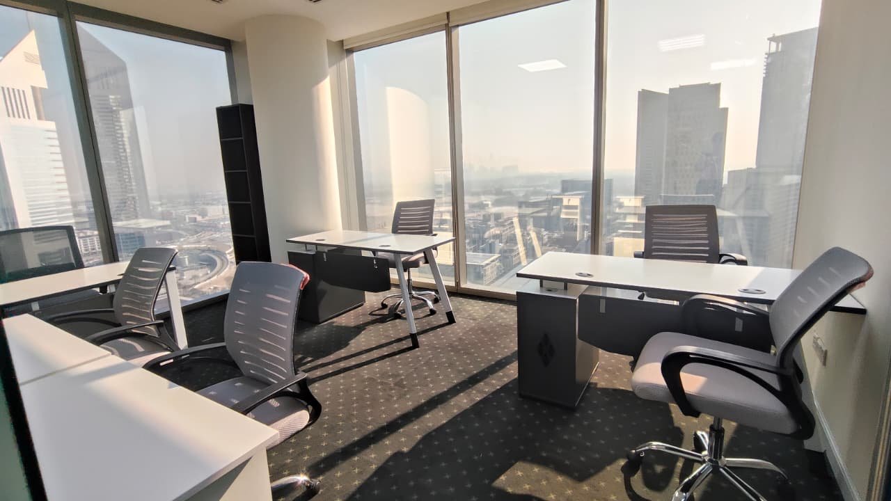 Office with city view
